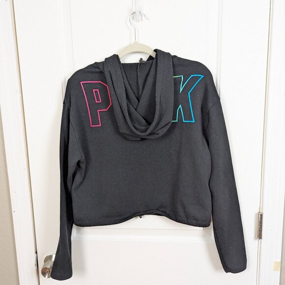 PINK Victoria's Secret | Rainbow Logo Crop Hoodie Size Small - Picture 8 of 8